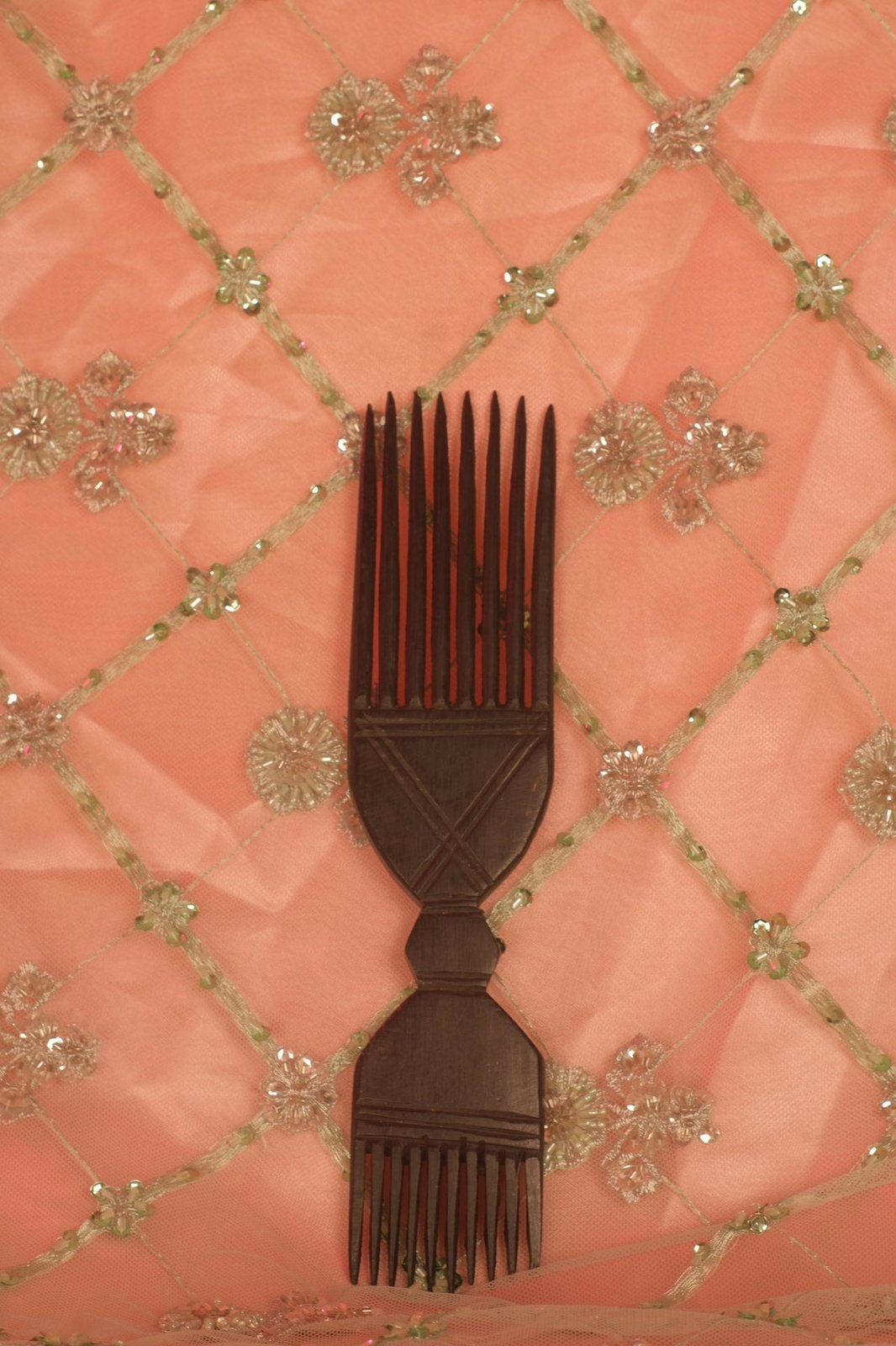 Antiek Hout Handgesneden West-Afrikaanse Kam - Dubbelzijdig⁠, Antiek en Kunst, Ophalen of Verzenden