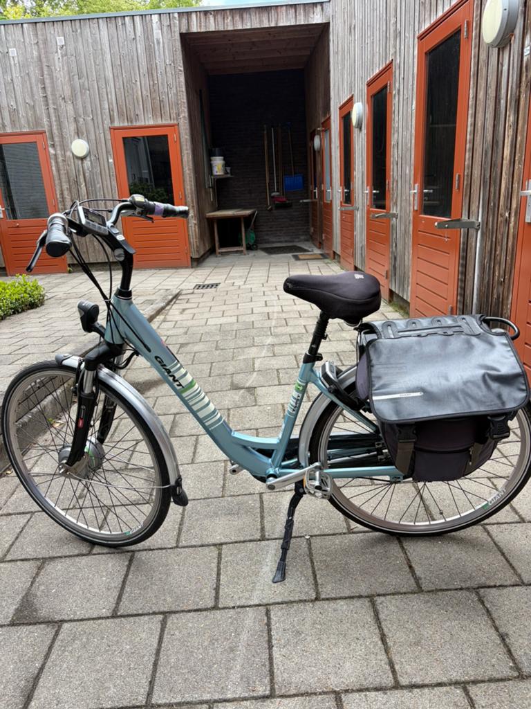 Giant Twist Go Double elektrisch damesfiets 2 accus fietstas, Fietsen en Brommers, Ophalen, Giant, Zo goed als nieuw, 47 tot 51 cm