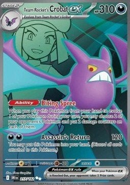 team rocket's CROBAT EX 217/182 - DESTINED RIVALS, Ophalen of Verzenden, Nieuw, Losse kaart, Foil