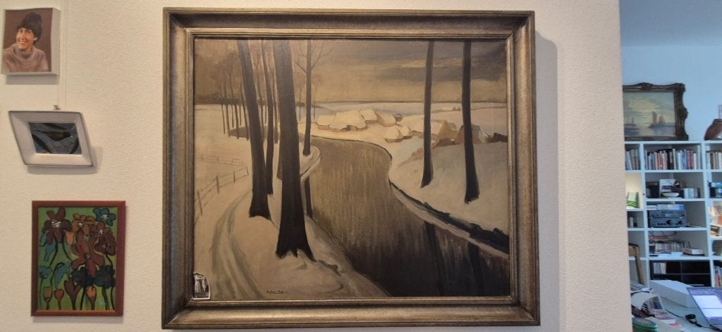 Schilderij Alphonse Mora 1928, Ophalen