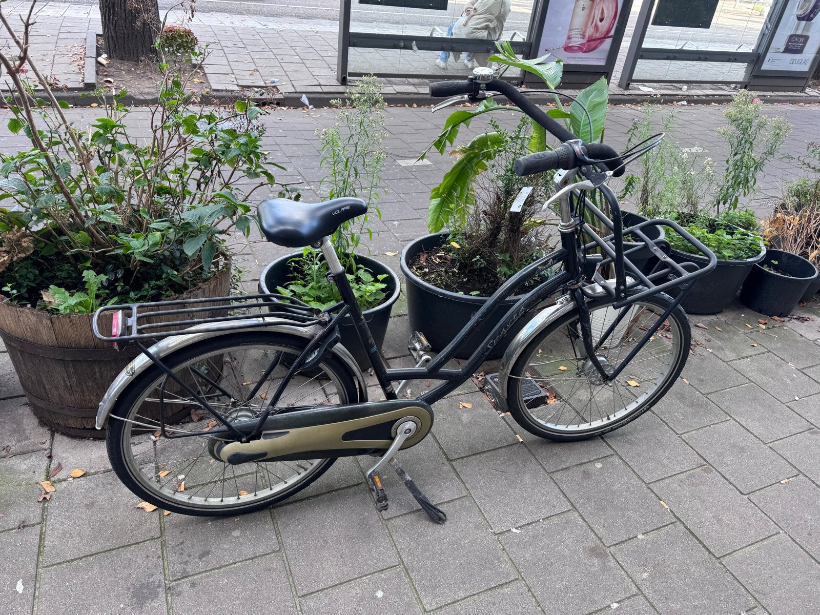 Sparta damesfiets met breed stuur en voordrager, Ophalen, Sparta, Versnellingen, Trommelrem