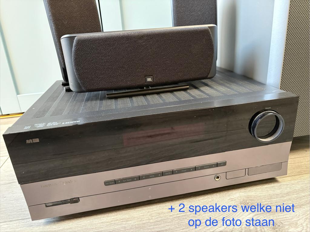 Harman Kardon AVR139 Home Cinemaset (5 speakers + subwoofer), Gebruikt, 70 watt of meer, 5.1-systeem, Overige spelers