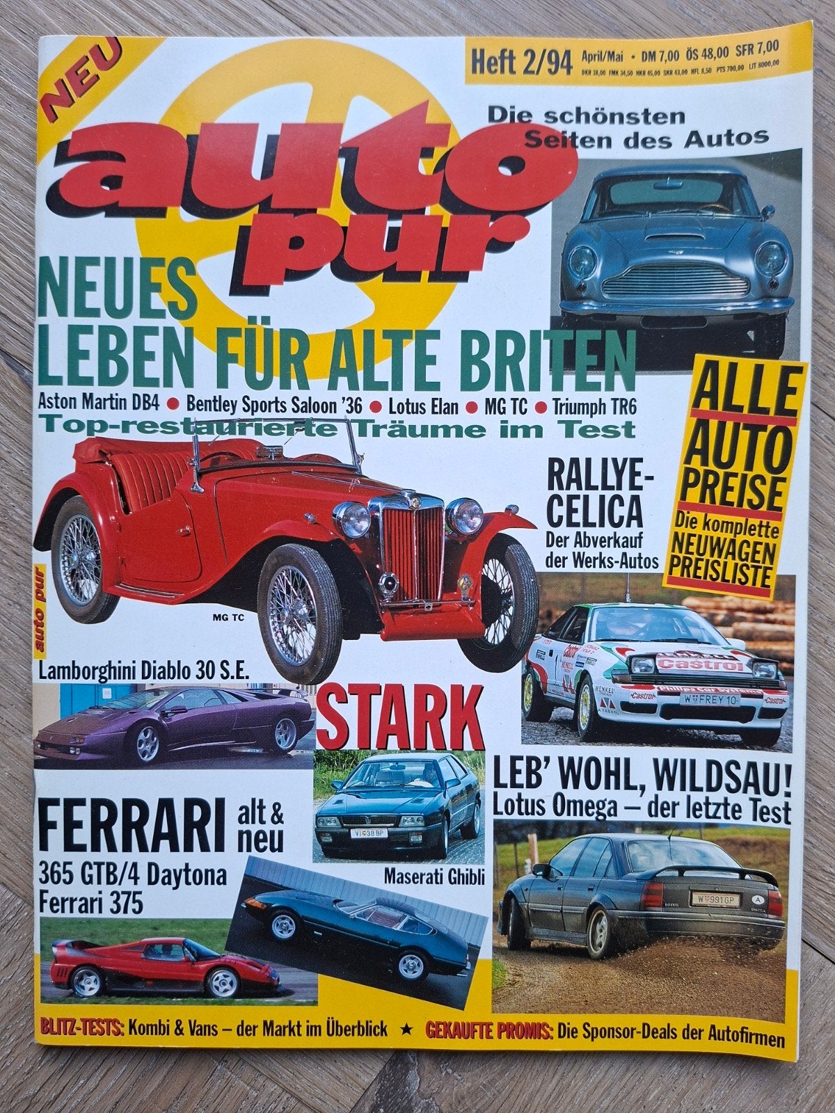 Auto Pur Magazine Heft 2/94 - Klassieke Auto's, Boeken, Ophalen of Verzenden, Gelezen, Algemeen, Diverse auteurs