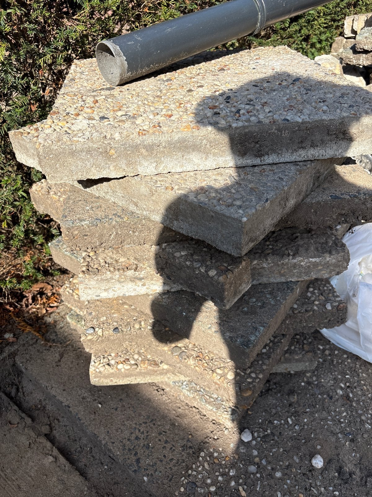 14 grindtegels gratis af te halen 50x50x5 cm, Ophalen, Gebruikt, Minder dan 5 m², Grind