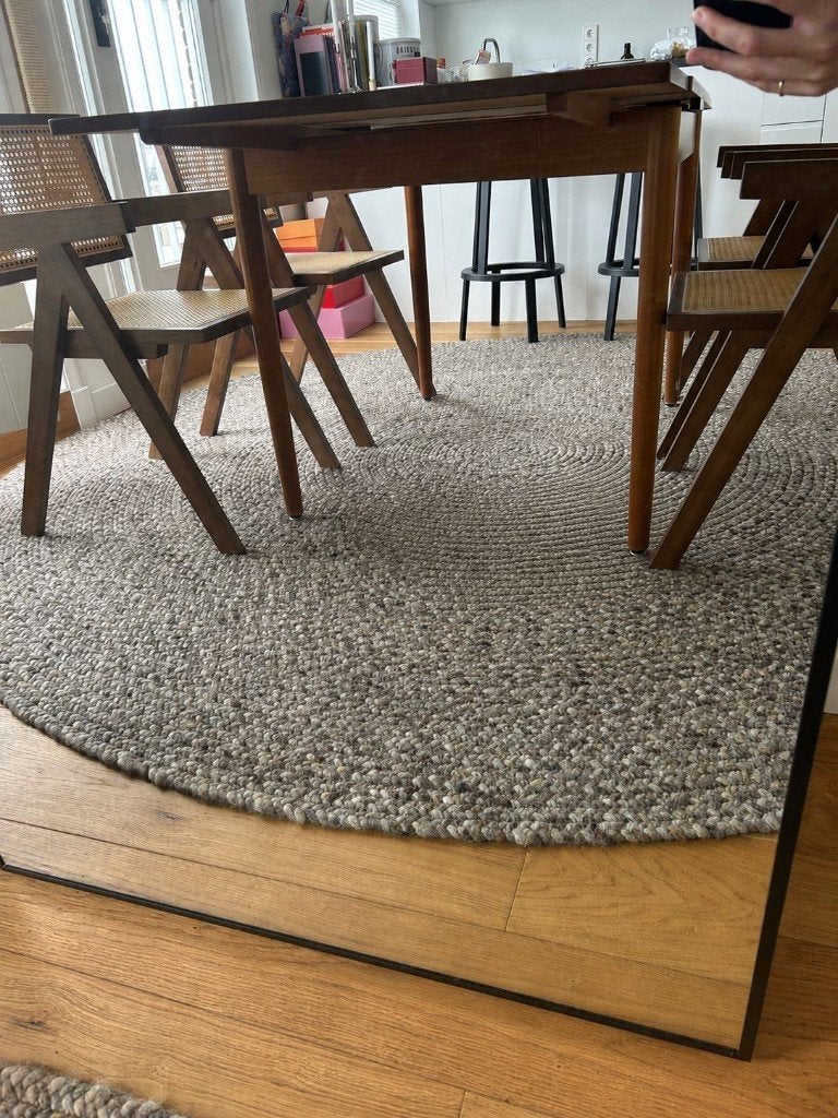 Groot rond wollen vloerkleed diameter 250cm, Huis en Inrichting, Stoffering | Tapijten en Kleden, Nieuw, 200 cm of meer, 200 cm of meer