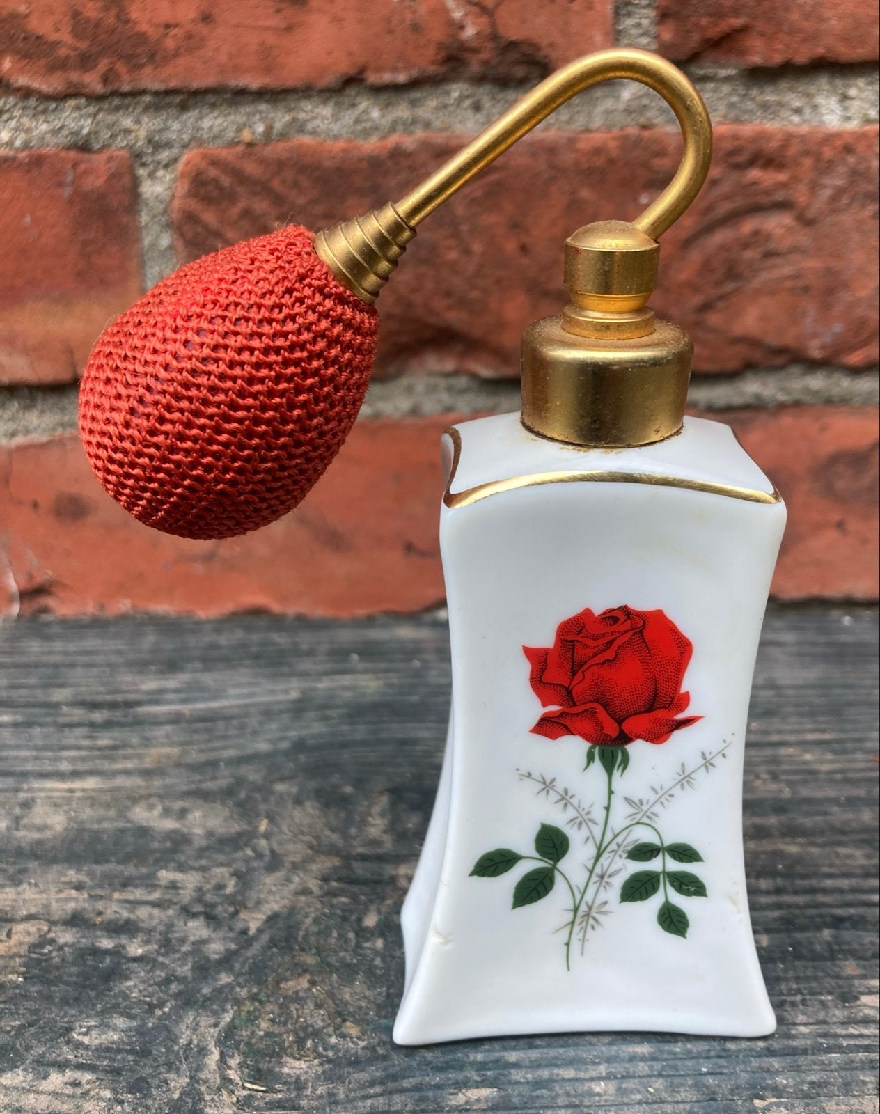 Vintage Royal Bavaria Parfum Verstuiver met Roos Decor, Ophalen of Verzenden