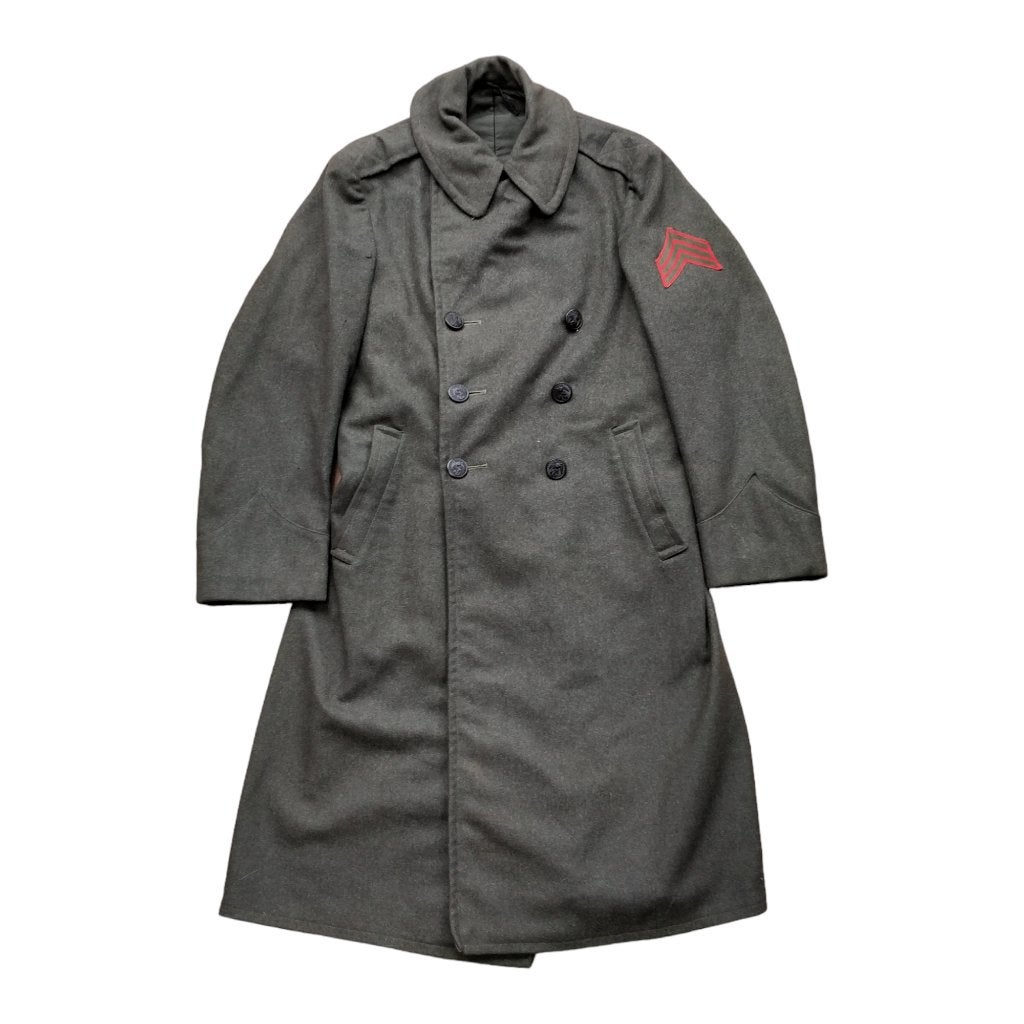WWII USMC Wool Overcoat Sergeant, Verzamelen, Ophalen of Verzenden, Amerika, Embleem of Badge