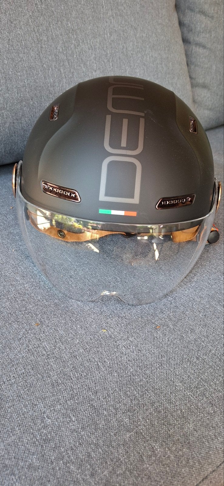 DEMM Fashion Scooterhelm - Mat Zwart Maat S, Fietsen en Brommers, Ophalen of Verzenden, Zo goed als nieuw, Small, DEMM Fashion