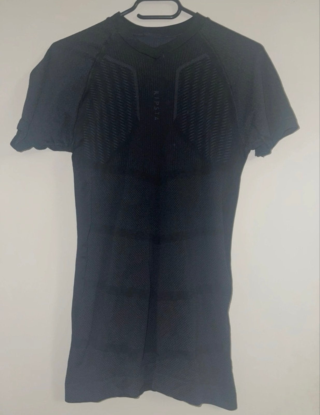 Kipsta Zwart Sportshirt - Maat S, Kleding | Heren, Sportkleding, Zo goed als nieuw, Fitness, Maat 46 (S) of kleiner, Zwart, Verzenden