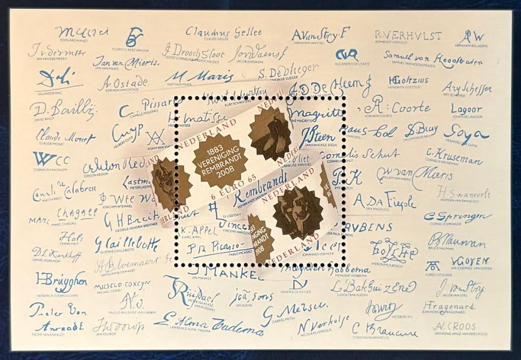 2008 NEDERLAND Blok 125 jaar vereniging Rembrandt NVPH 2578, Verzenden, Na 1940, Postfris
