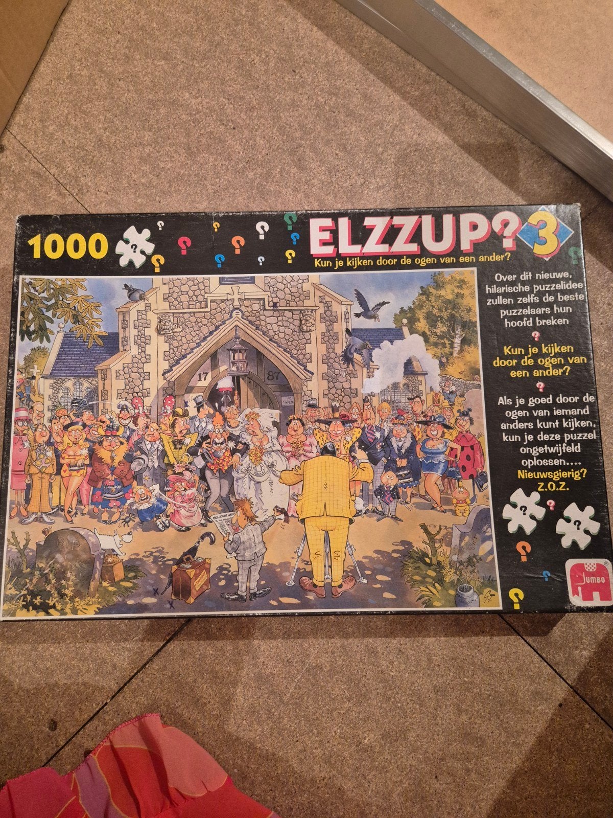 Jumbo Elzzup? 3 Puzzel 1000 stukjes - Bruiloft, Hobby en Vrije tijd, Denksport en Puzzels, Ophalen of Verzenden, 500 t/m 1500 stukjes