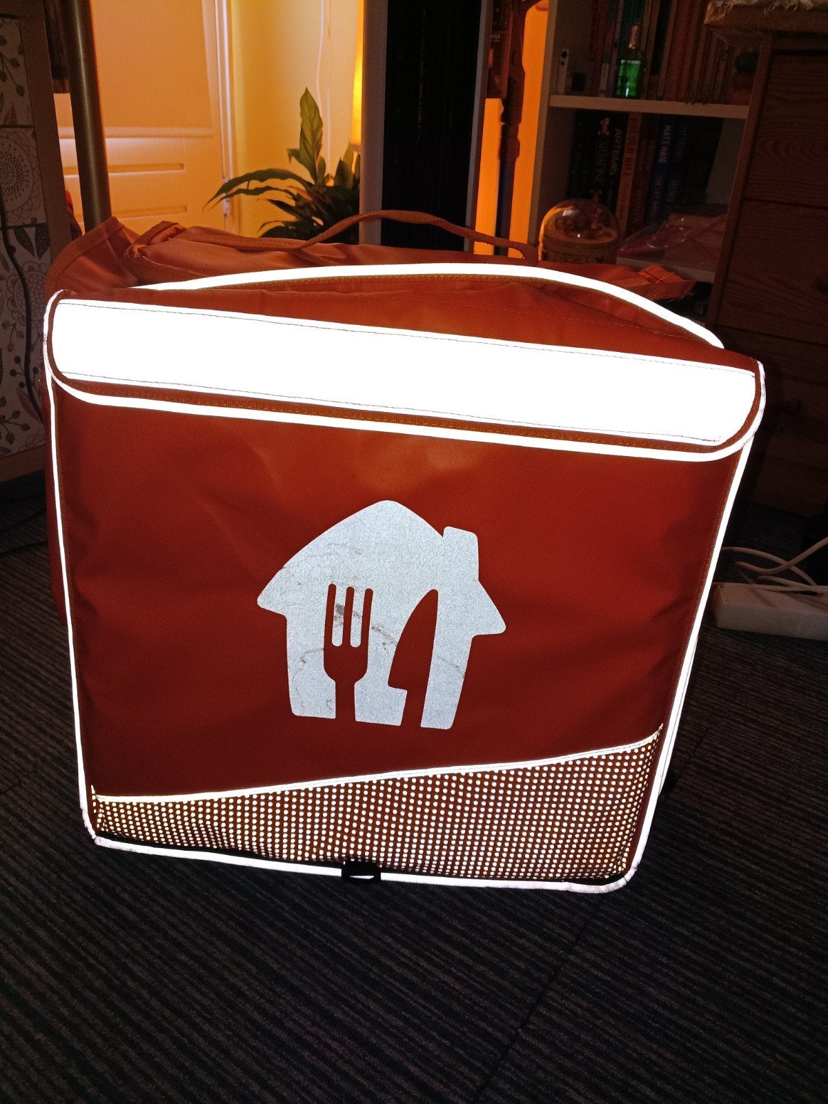 Thuisbezorgd Bag, Ophalen of Verzenden, Zo goed als nieuw, Oranje