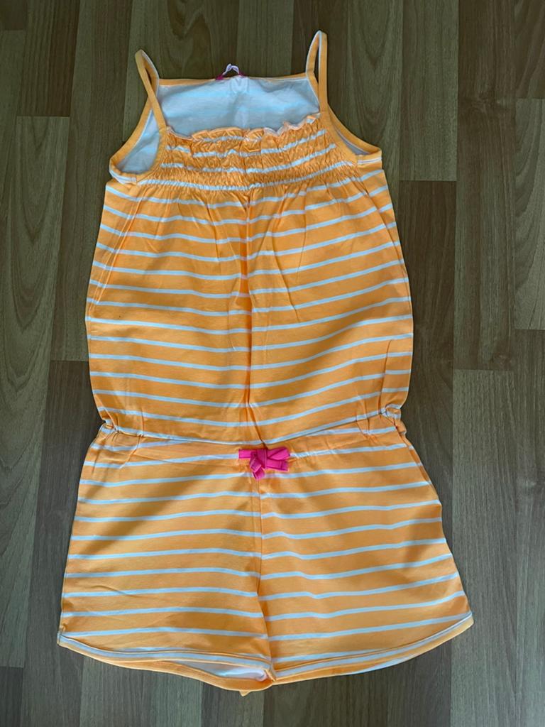 Nieuw - Oranje broek pakje met spaghettibandjes, mt 146/152, Ophalen of Verzenden, Nieuw, Meisje, Overige typen
