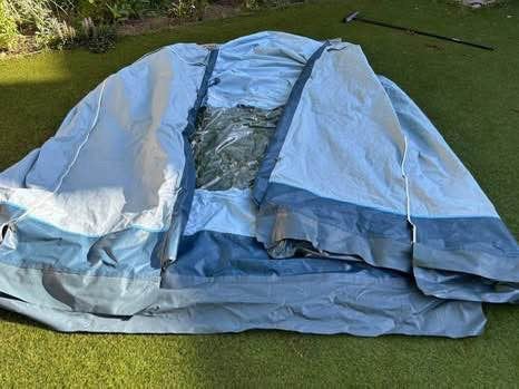 Brand wintervoortent, Ophalen, Zo goed als nieuw