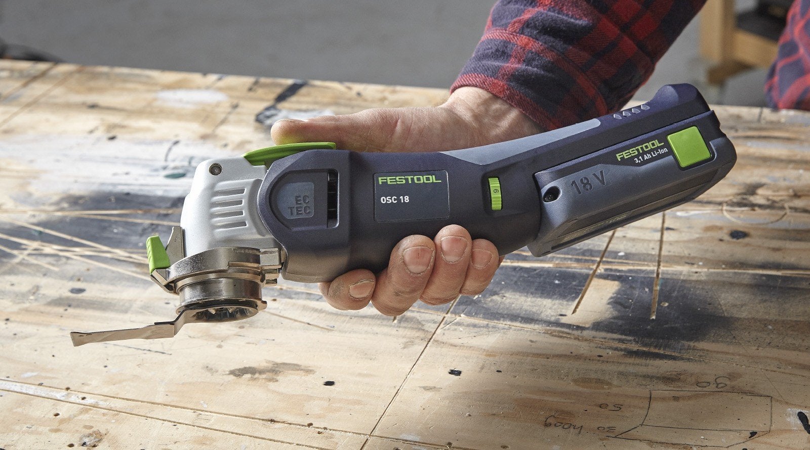 Festool Multitool OSC 18 Li-ion met Accu, Doe-het-zelf en Verbouw, Gereedschap | Overige machines, Ophalen of Verzenden, Zo goed als nieuw