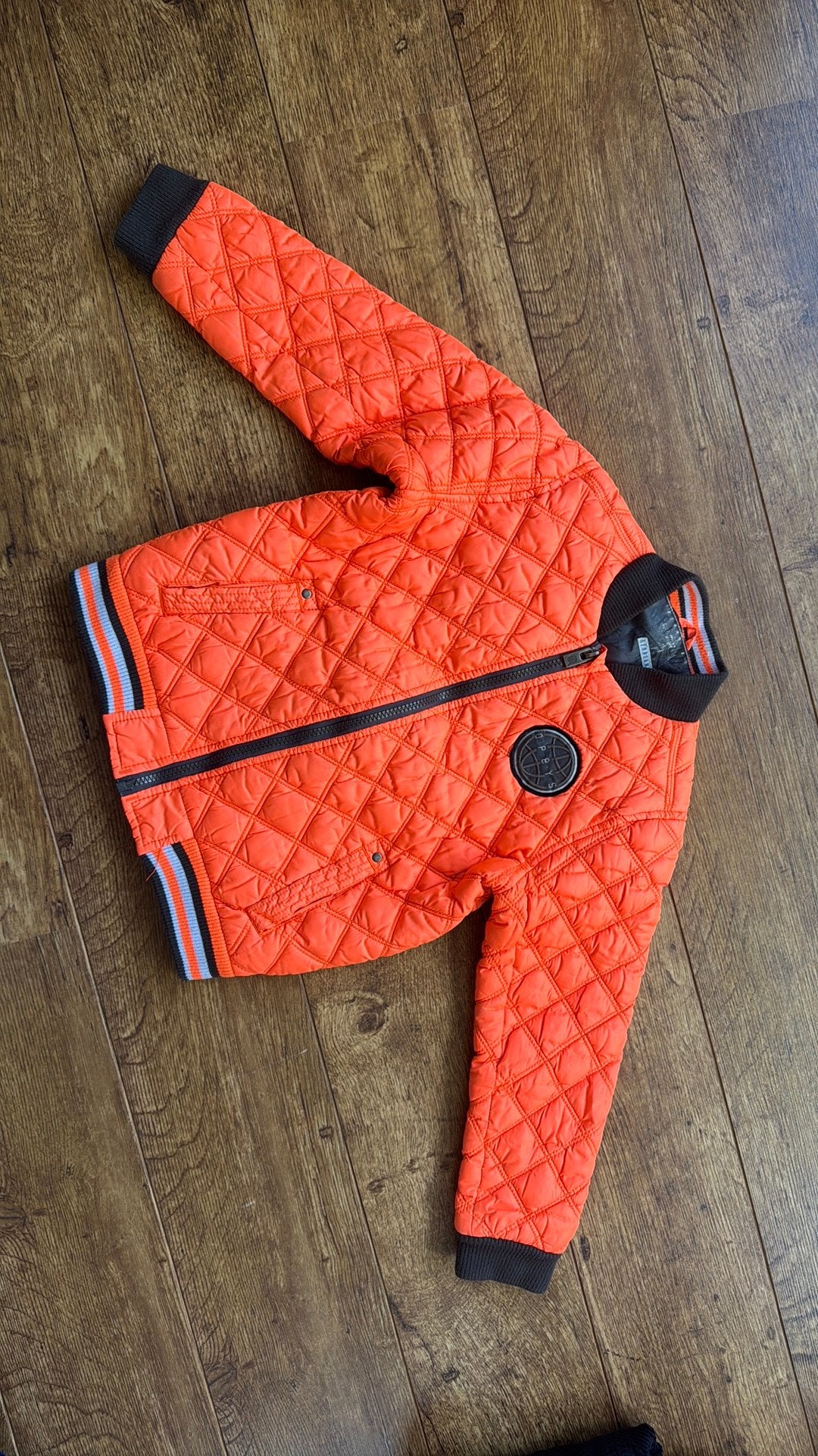 Quapi Boys neon oranje tussen jas 110/116, Ophalen of Verzenden, Zo goed als nieuw, Jongen, Jas