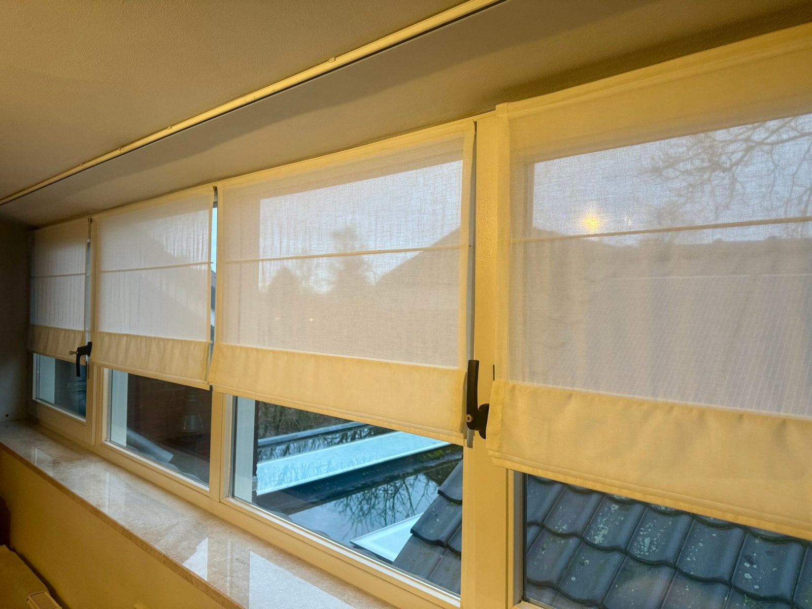 Vouwgordijnen op maat gemaakt - diverse maten, Huis en Inrichting, Stoffering | Gordijnen en Lamellen, Gebruikt, 65 cm, Ophalen of Verzenden