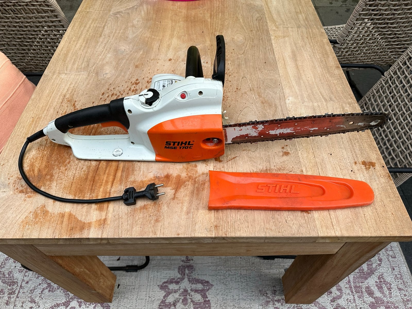 Stihl MSE 170 C elektrische kettingzaag, Gebruikt, Kettingzaag, Ophalen of Verzenden, 30 tot 70 mm