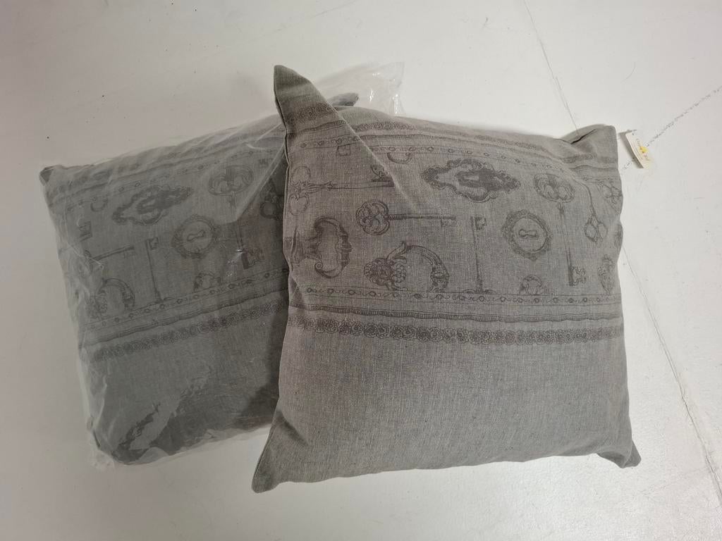 2x kussen Clayre & Eef NIEUW, Ophalen of Verzenden, Nieuw, Grijs, Vierkant