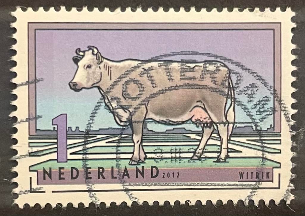 2012 Ned Rundveerassen nvph 2978B uit PR 41 Witrik gest., Ophalen of Verzenden, Na 1940, Gestempeld