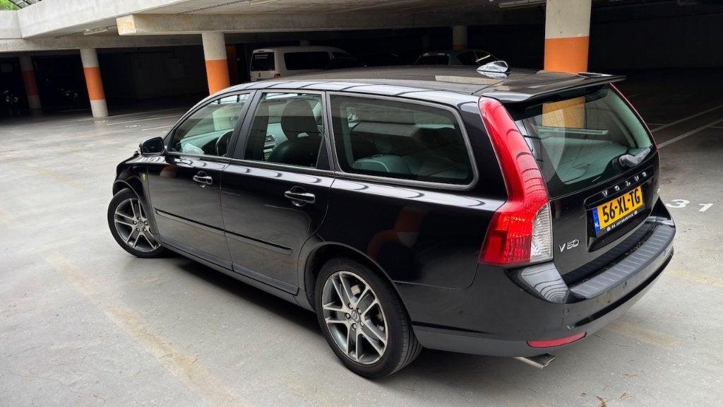 Volvo V50 Type II 2.4, 140PK Geartronic 2007 Zwart, Zwart, 2435 cc, Grijs, Particulier