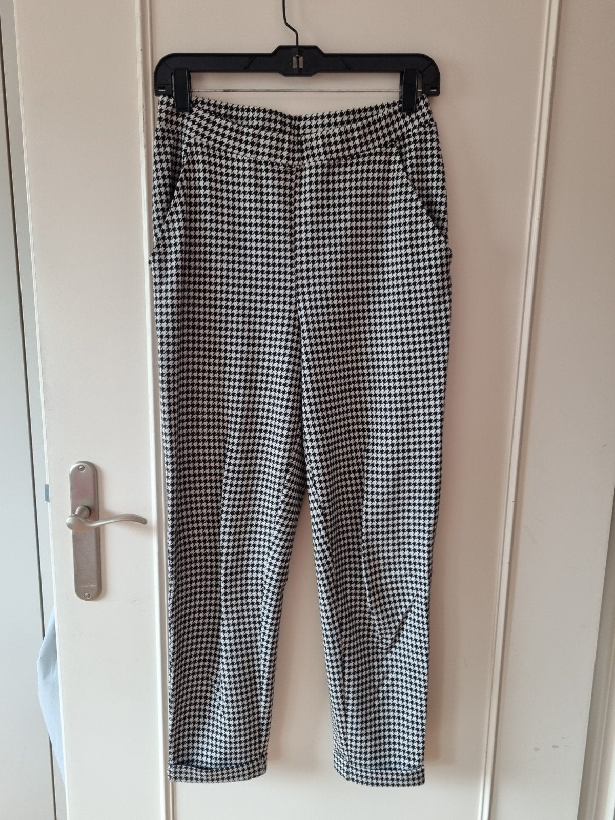 H&M Pied-de-poule broek - Maat S, H&M, Zwart, Ophalen of Verzenden, Zo goed als nieuw