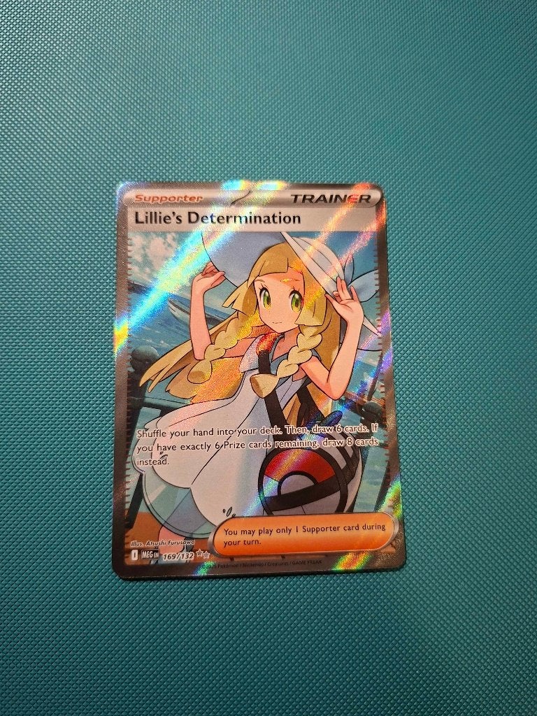 Lillie's Determination (MEG 169) Pokémon Kaart, Hobby en Vrije tijd, Ophalen of Verzenden, Nieuw, Losse kaart, Foil