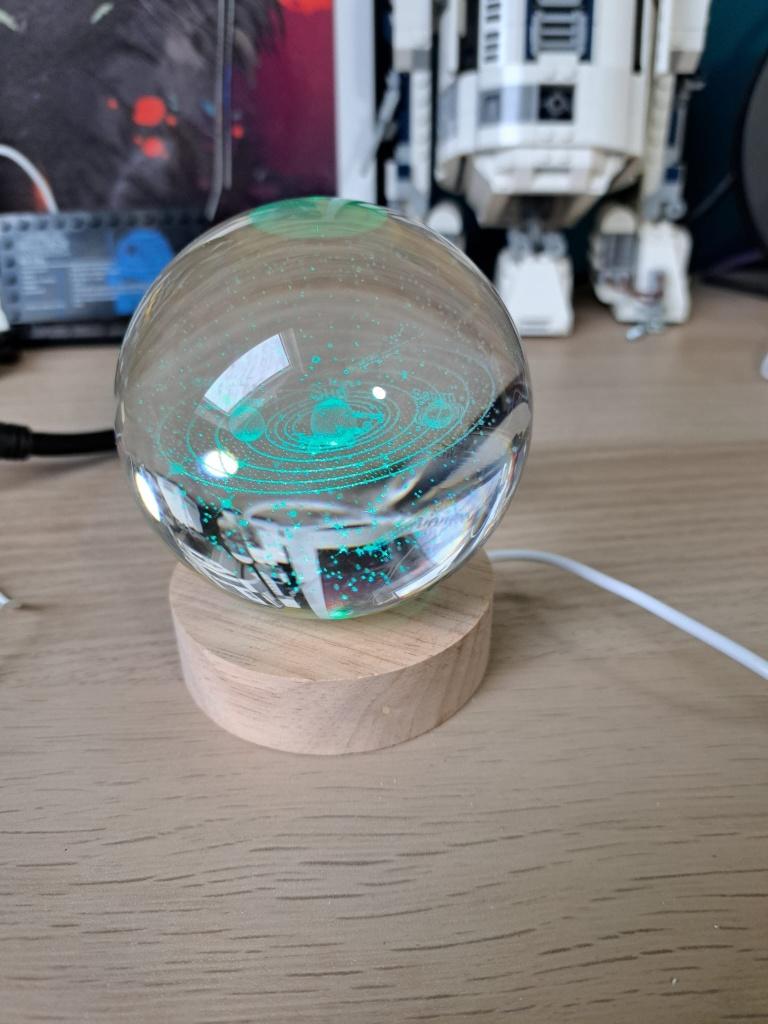 Planeten. 3D ledlamp, Huis en Inrichting, Lampen | Hanglampen, Ophalen of Verzenden, Nieuw, Glas, Zonnenstelsel