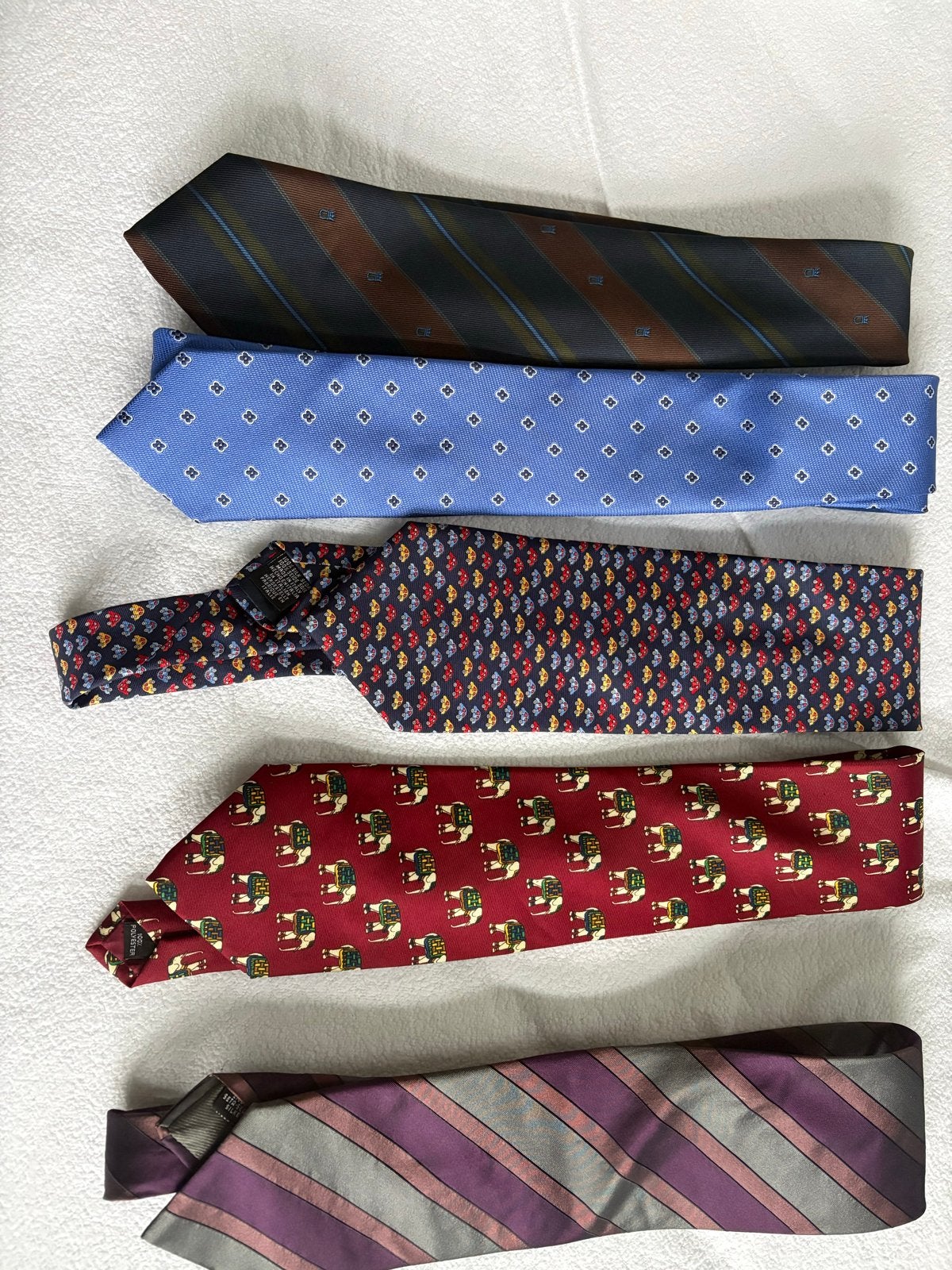 Diverse Heren Dassen - Set van 5, Ophalen, Zo goed als nieuw, Meerkleurig, Met patroon