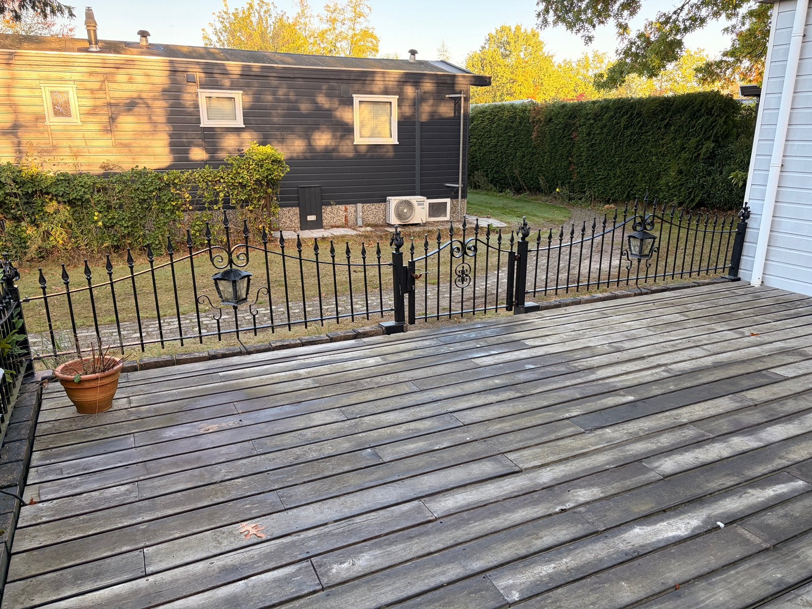 Sierhekwerk tuinhek hekwerk met verlichting, Tuin en Terras, Ophalen, Met poort, Zo goed als nieuw, Sierhekwerk