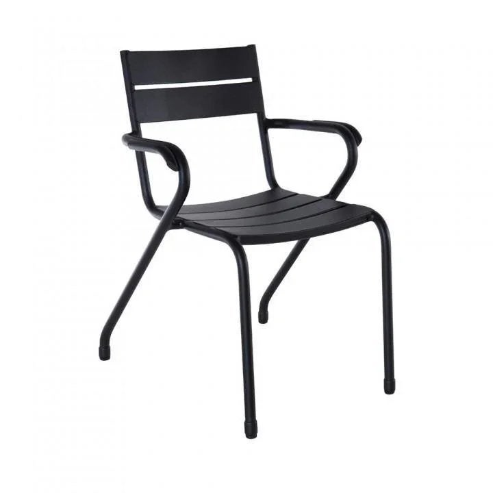 8x Sateliet girola ac terrasstoel zwart te koop!!, Tuin en Terras, Ophalen, Zo goed als nieuw