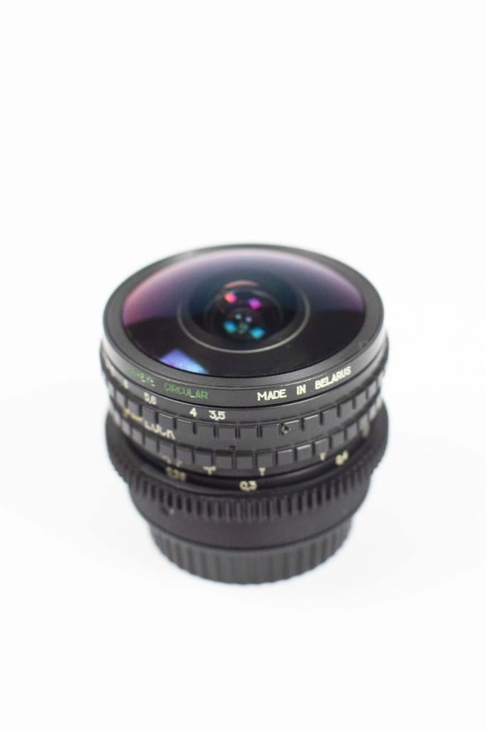 Peleng 8mm f/3.5 fisheye lens (EF mount), Ophalen of Verzenden, Zo goed als nieuw, Groothoek Fisheye-lens