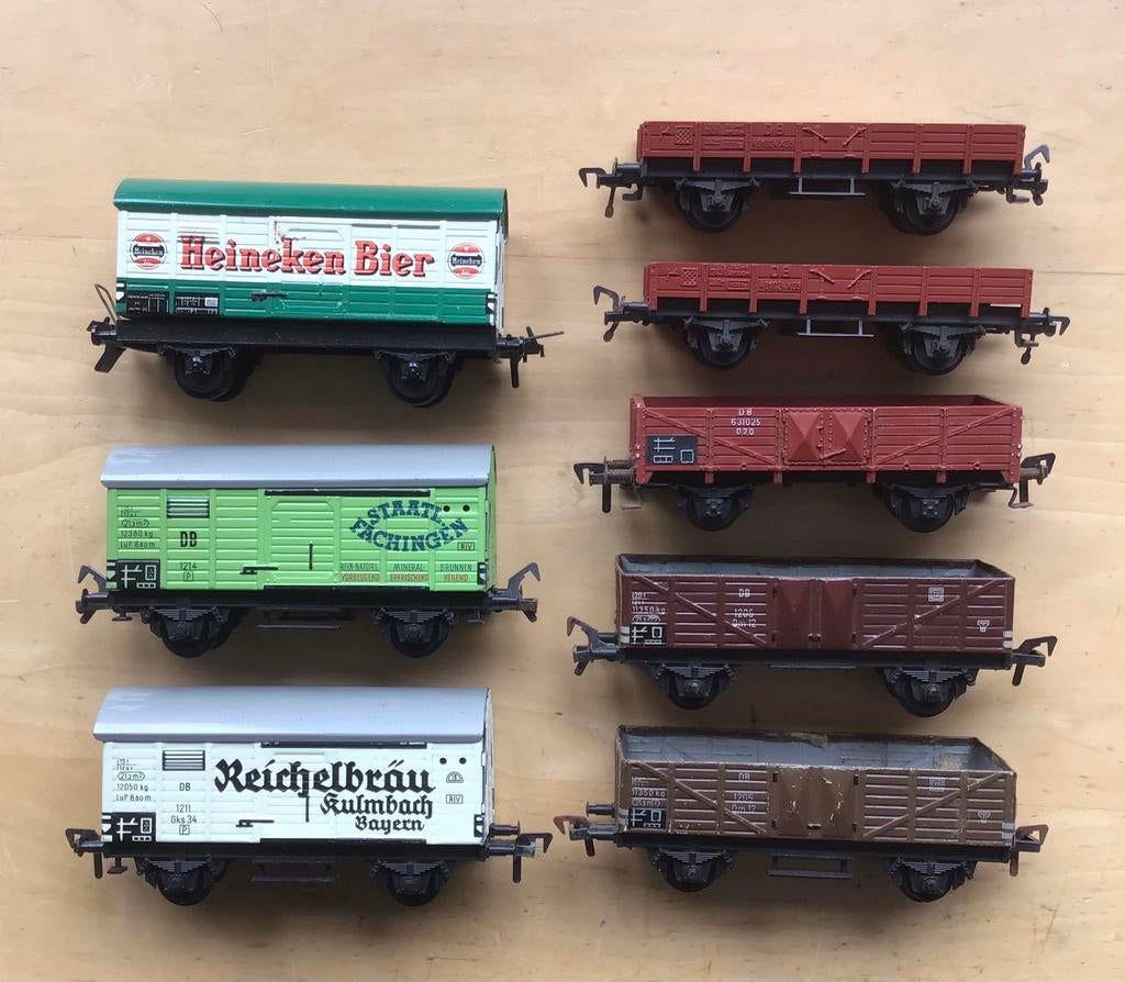 Fleischmann H0 goederenwagons, Hobby en Vrije tijd, Modeltreinen | H0, Gebruikt, Gelijkstroom, Fleischmann, Wagon
