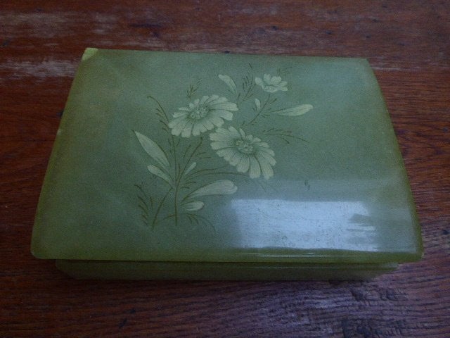 Vintage albasten doos., Ophalen of Verzenden