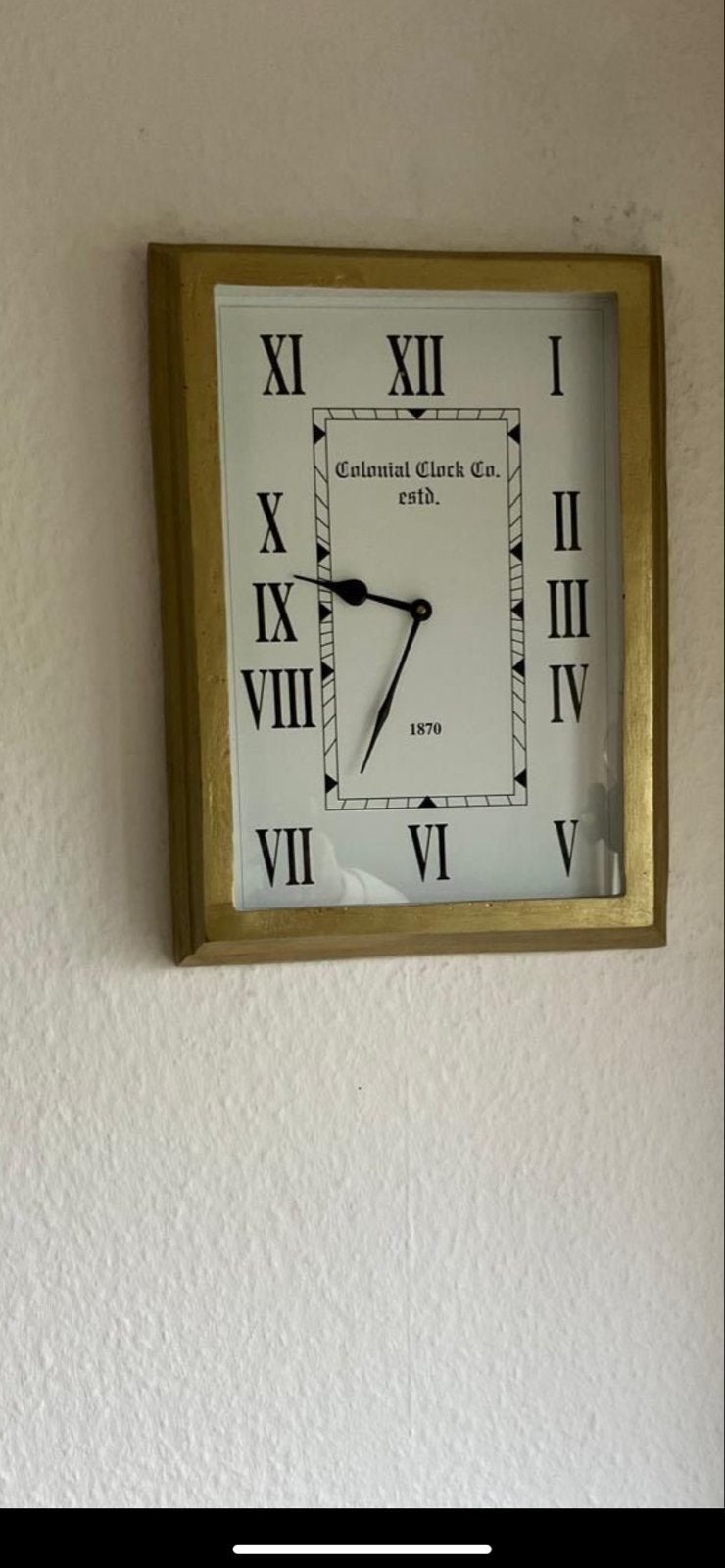 Antieke wandklok - Colonial Clock Co. estd. 1870, Antiek en Kunst, Antiek | Klokken, Ophalen