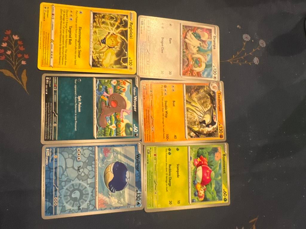 Pokémonkaarten - Regieleki, Drampa, Wooper, Toedscruel, Wail, Ophalen of Verzenden, Gebruikt, Meerdere kaarten