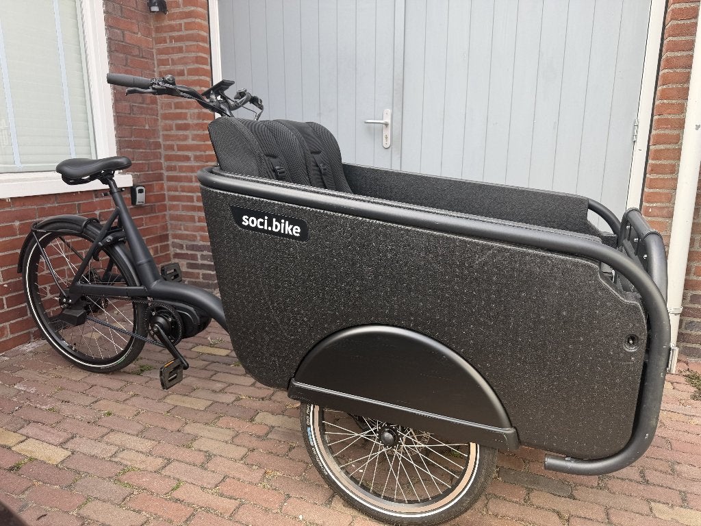 Soci Bike Family (2026), Fietsen en Brommers, Fietsen | Bakfietsen, 4 kinderen of meer, Elektrisch, Zo goed als nieuw, Schijfrem