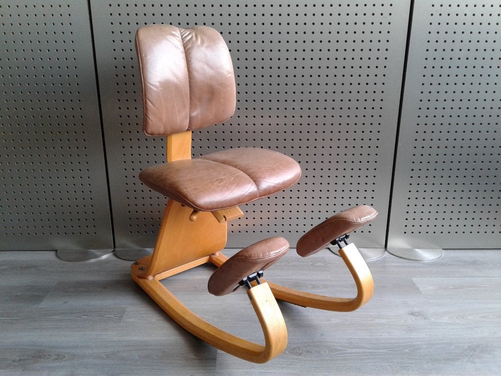Stokke (Variér) Oposit (Thatsit) (Cognac Leder), Gebruikt!, Gebruikt, Overige kleuren, Ophalen of Verzenden, Variér