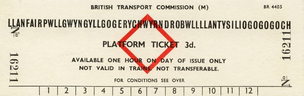 Perronkaartje uit Wales, Ophalen of Verzenden, Zo goed als nieuw, Trein, Overige typen