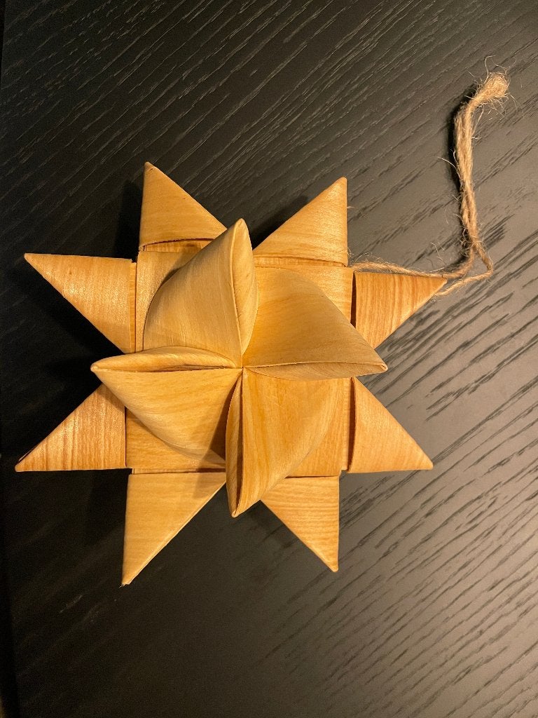 Mooie ster / hanger van een soort gedroogd riet, Ophalen of Verzenden, Nieuw