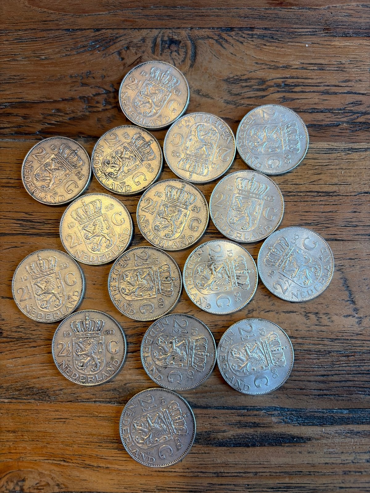 18 Zilveren Rijksdaalders Koningin Juliana (1959-1966), Ophalen, Koningin Juliana, Setje, Zilver