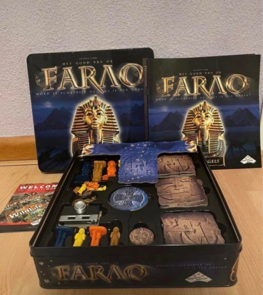 Het Goud van de Farao Bordspel - Compleet in Blikken Doos, Vijf spelers of meer, Ophalen of Verzenden, Nieuw, Reisspel