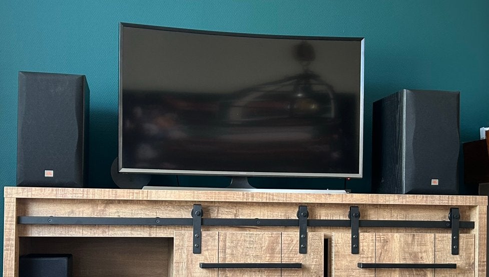 JBL E30 set zwart, Gebruikt, JBL, Ophalen of Verzenden, 120 watt of meer