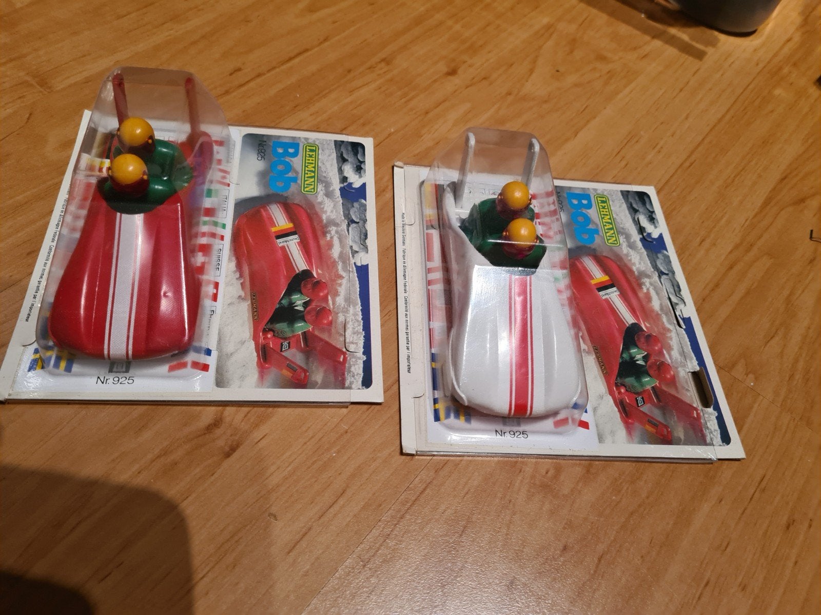 2 Lehmann Bobslee Speeltjes (Jaren '60) - Rood & Wit, Ophalen of Verzenden, Nieuw, Jongen of Meisje