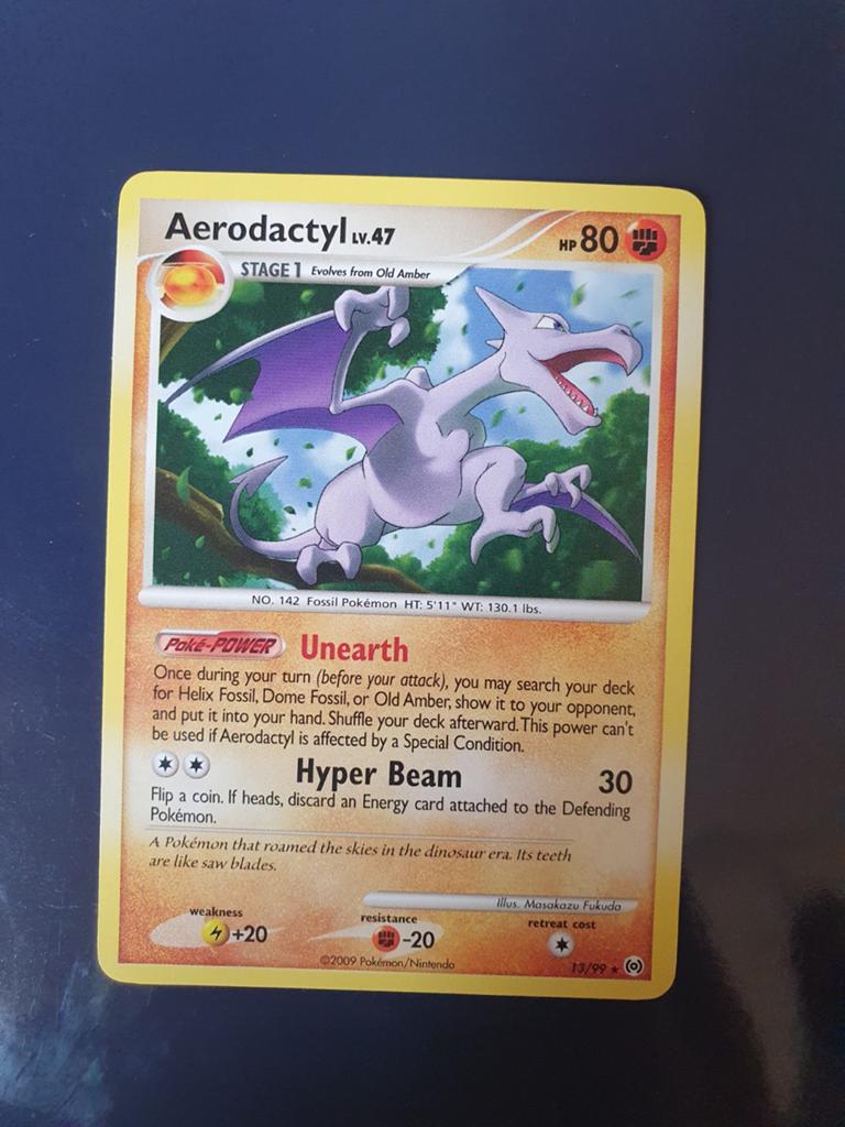 Aerodactyl Lv.47 Pokémon Kaart - 2009, Ophalen of Verzenden, Gebruikt, Losse kaart