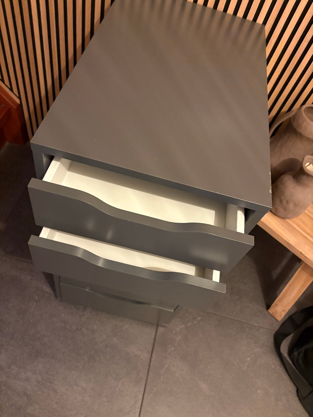IKEA Alex ladeblok/ladekastje - Donkergrijs, Ophalen, Minder dan 50 cm, Gebruikt, 5 laden of meer