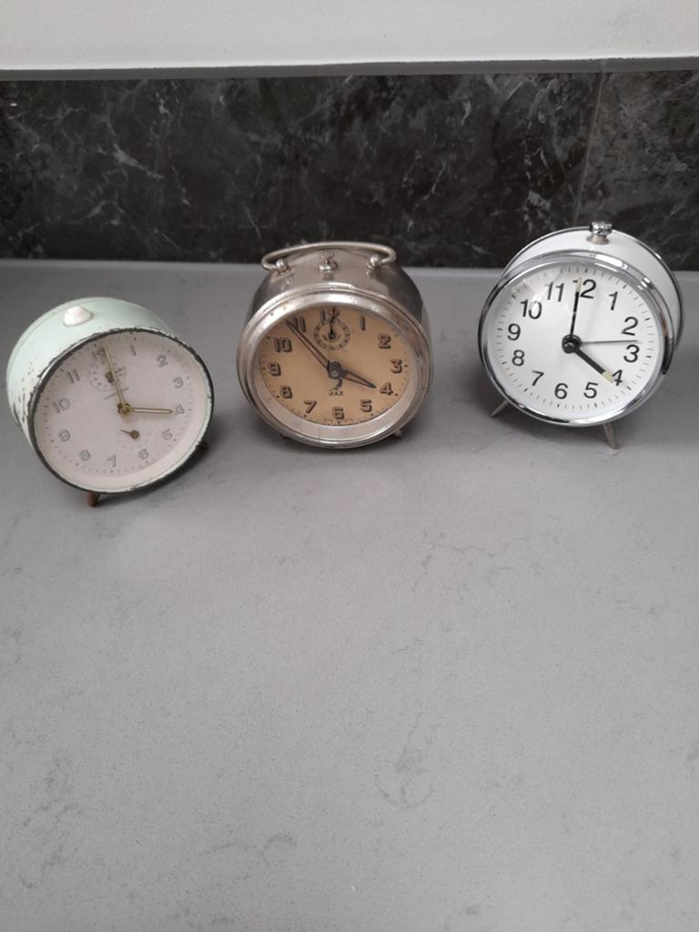 Vintage Wekkers - Set van 3, Antiek en Kunst, Ophalen of Verzenden