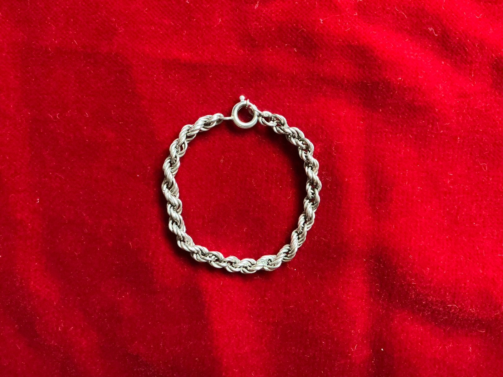 Zilveren kinderarmbandje,koord armbandje, Verzenden, Nieuw