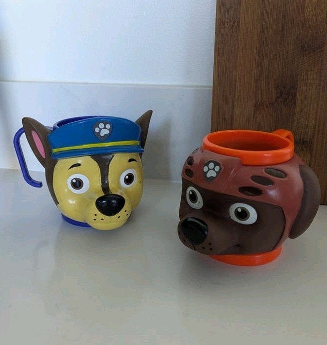 paw patrol chase zumba bekers mok drinkbeker kinderbeker, Ophalen of Verzenden, Zo goed als nieuw