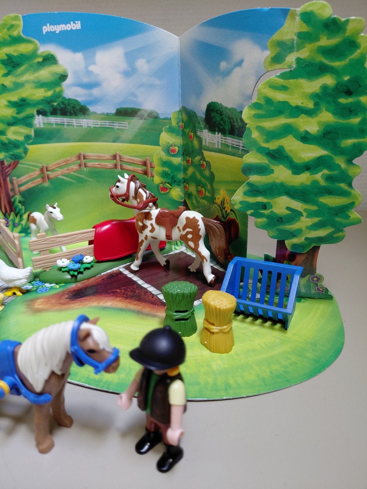 playmobil advendskalender paardenranch, Ophalen of Verzenden, Gebruikt